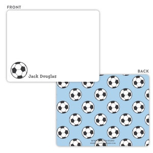 Soccer Stationery, Soccer Note Cards, Personalized Flat Note Cards for Kids, Soccer Notecards, Kids Thank You Cards, Sports Stationery image 3