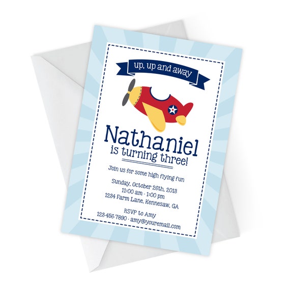 airplane invitations airplane party invites kids birthday invitations airplane birthday invitations digital or printed invitations party invites for kids