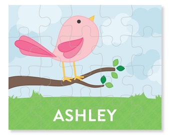 Cute Bird Puzzle - Personalized Puzzle for Kids - Jigsaw Puzzle - Children Puzzles - Personalized Name Puzzle - 8x10 puzzle, 20 pieces