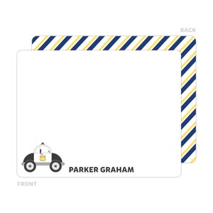 Police Car Stationery, Police Car Note Cards, Personalized Flat ...