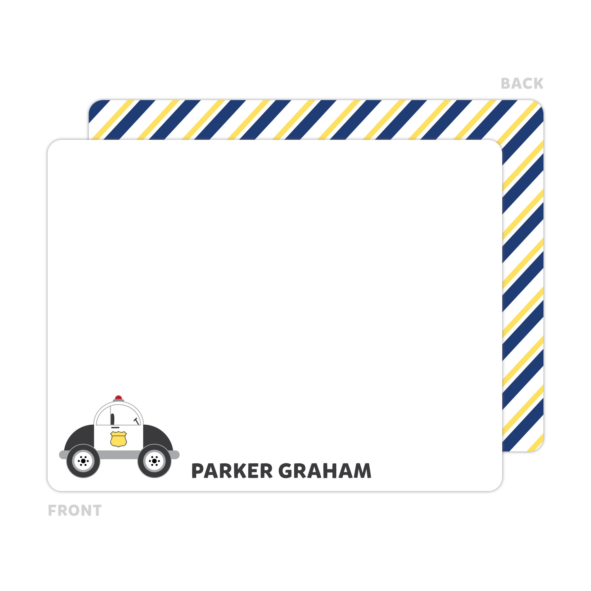 Police Car Stationery Police Car Note Cards Personalized - Etsy