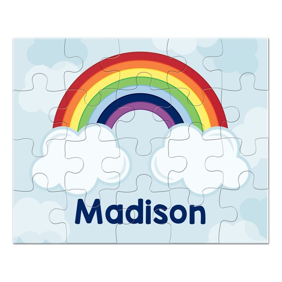 rainbow puzzle personalized puzzle for kids jigsaw puzzle etsy ireland