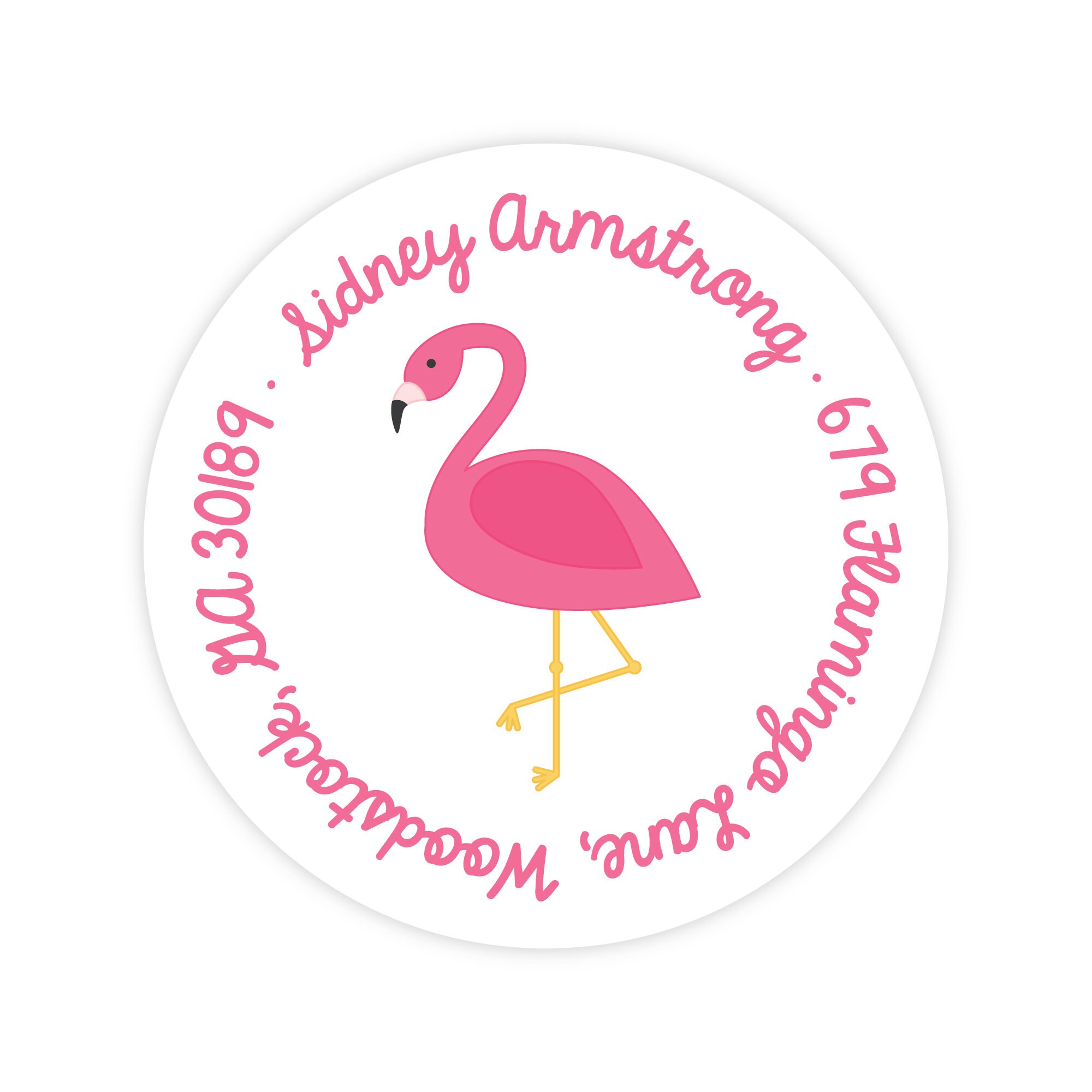 Valentine Stickers Flamingo Stickers Kids Valentines Day Sticker Valentine  Labels Classroom Party Tickled Pink Flamingo Valentines 