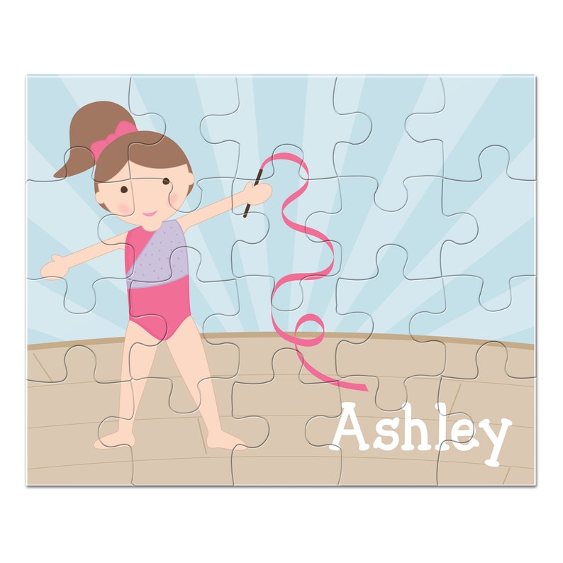 Gymnast Puzzle Personalized Puzzle for Kids Jigsaw Puzzle Etsy