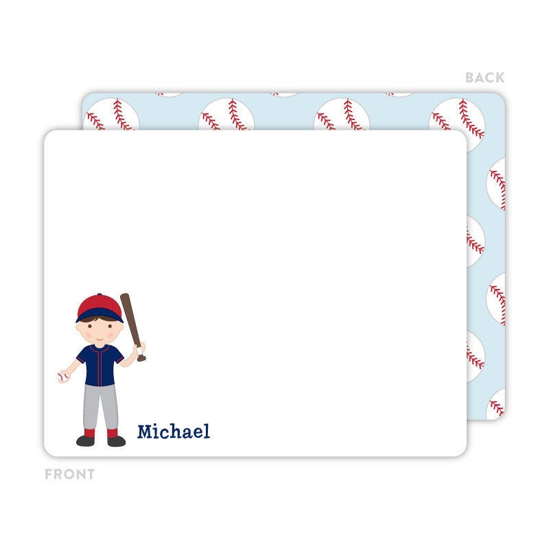 Baseball Stationery Baseball Boy Note Cards Kids - Etsy