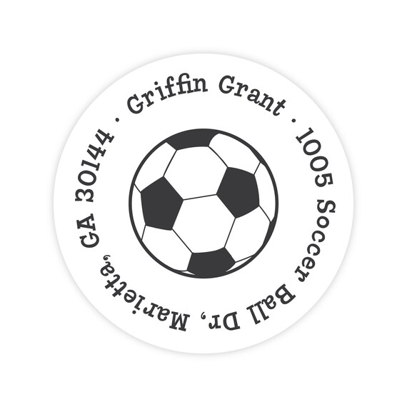 Soccer Address Labels Personalized Address Labels For Kids Etsy