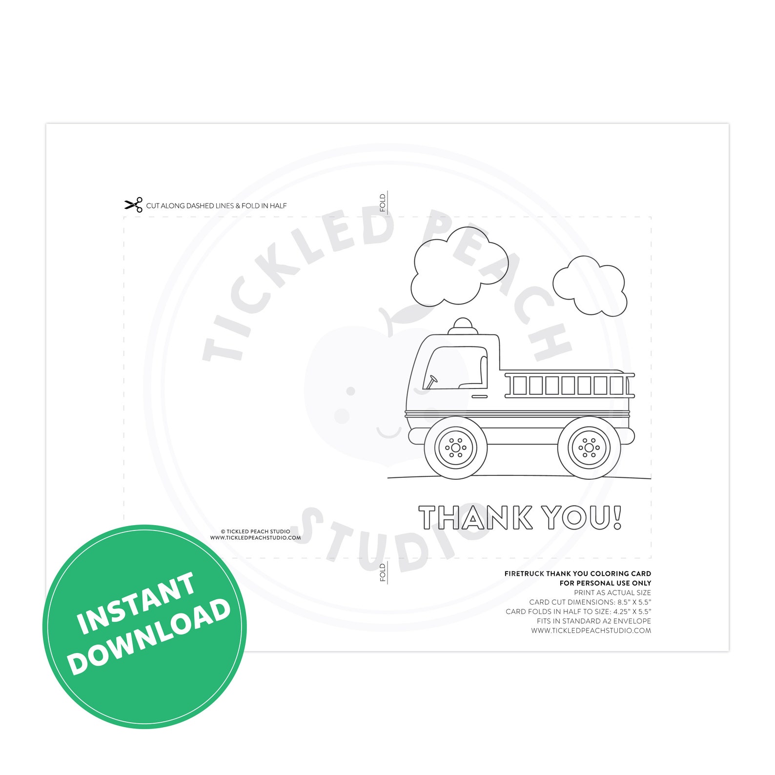 PRINTABLE Thank You First Responder Coloring Cards 3 Thank - Etsy