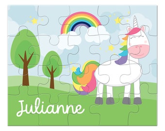Unicorn Puzzle - Personalized Puzzle for Kids - Jigsaw Puzzle - Children Puzzles - Personalized Name Puzzle - 8 x 10 puzzle, 20 pieces