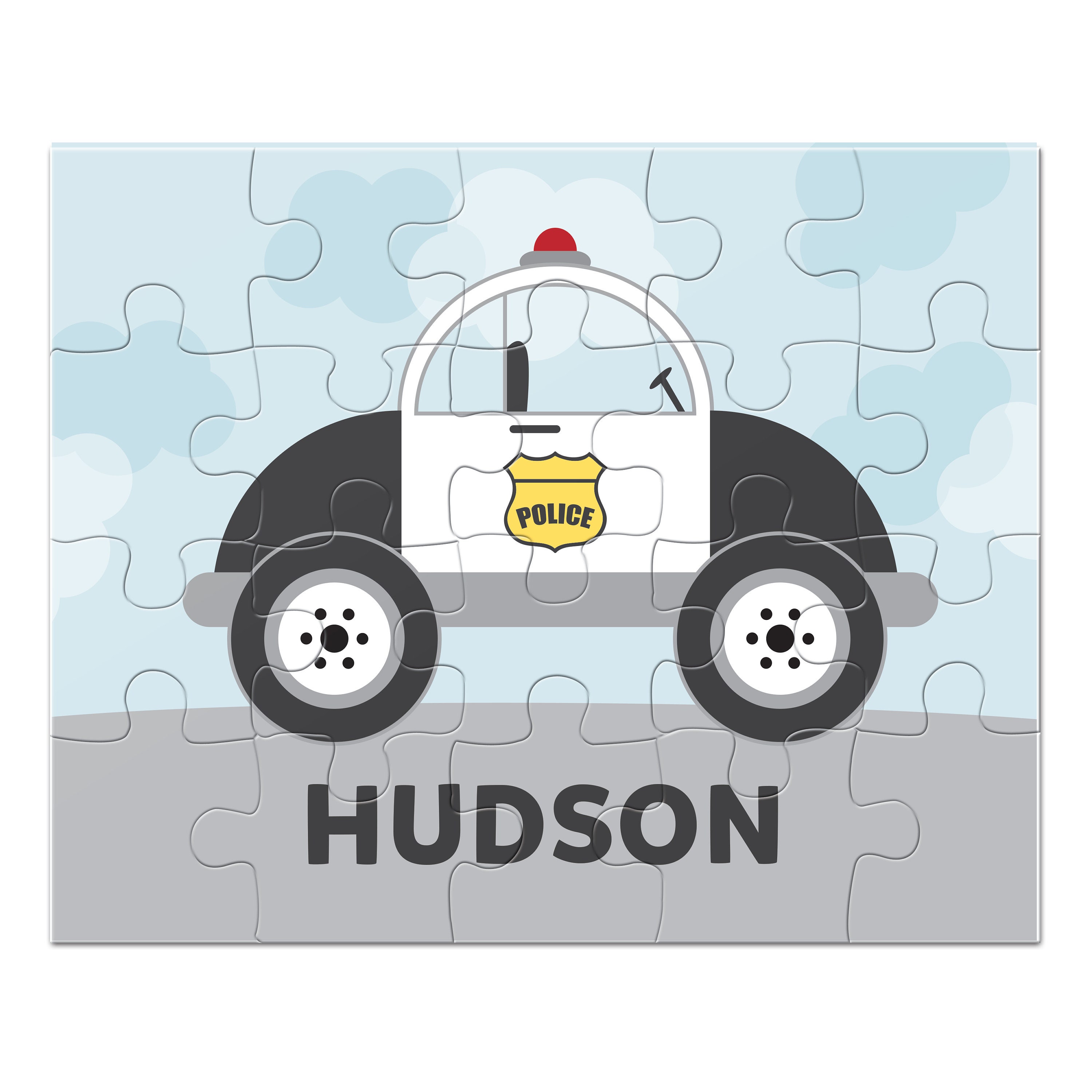 Police Car Puzzle Personalized Puzzle for Kids Jigsaw Etsy
