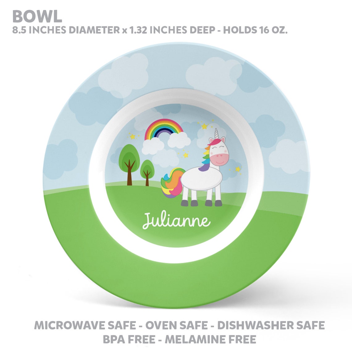 Unicorn Plate Bowl Mug or Placemat Unicorn Dinnerware Set Etsy