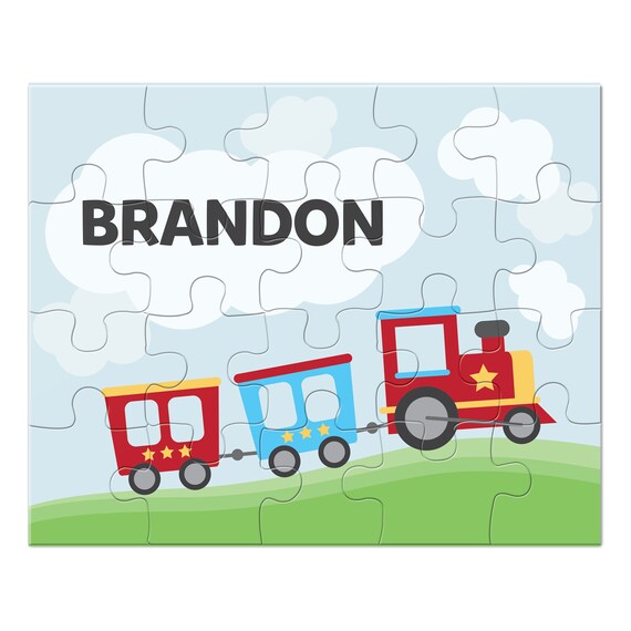 Train Puzzle Personalized Puzzle for Kids Jigsaw Puzzle Etsy