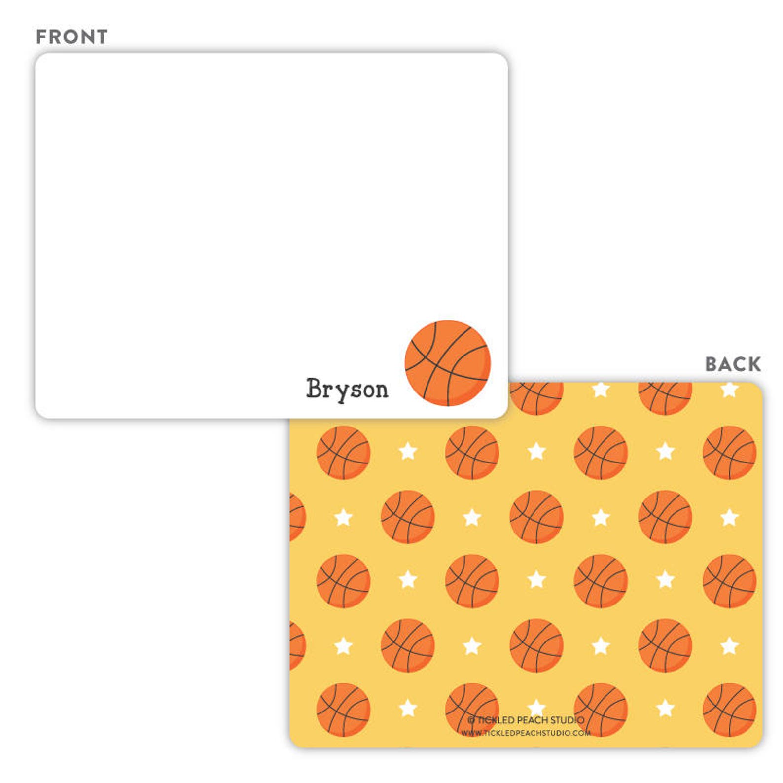 Basketball Stationery Basketball Note Cards Personalized Etsy