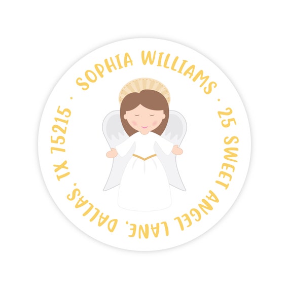 Angel Address Labels - Personalized Christmas Address Labels for Kids ...