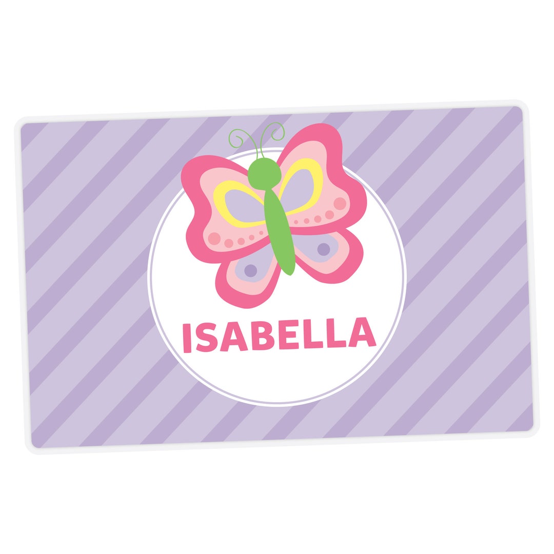Butterfly Placemat, Personalized Placemat for Kids, Childrens Placemat