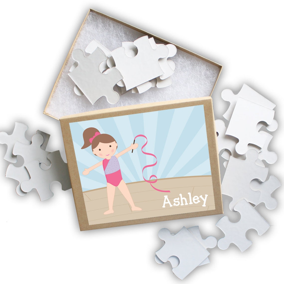Gymnast Puzzle Personalized Puzzle for Kids Jigsaw Puzzle Etsy