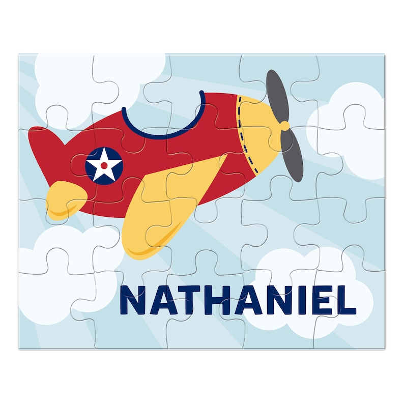 Airplane Puzzle Personalized Puzzle for Kids Jigsaw Puzzle Etsy.de