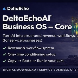 AI Business Operating System Template – ChatGPT Workflow Builder for Lead Generation, Sales, Outreach & Client Delivery | DeltaEchoAI OS