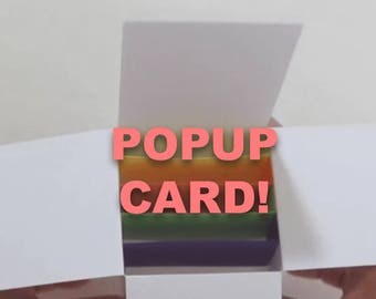 SVG PDF Diy Pop Up Card In A Box Template Card Making Kit