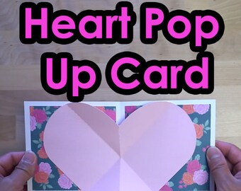 SVG PDF Cut File Heart Pop Up Greeting Card