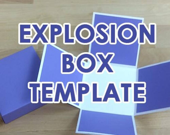 DIY Explosion Box Exploding Box Paper Gift Box Template SVG & PDF 2