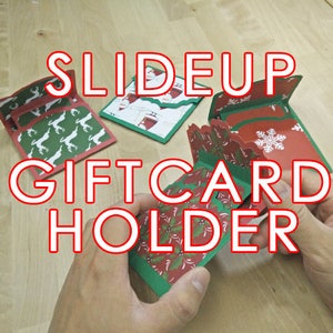 PDF SVG Pop Up Slide Up Gift Card Holder Making Kit