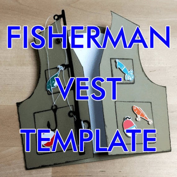 Download Svg Pdf Handmade Fishing Birthday Vest Card For Dad Etsy