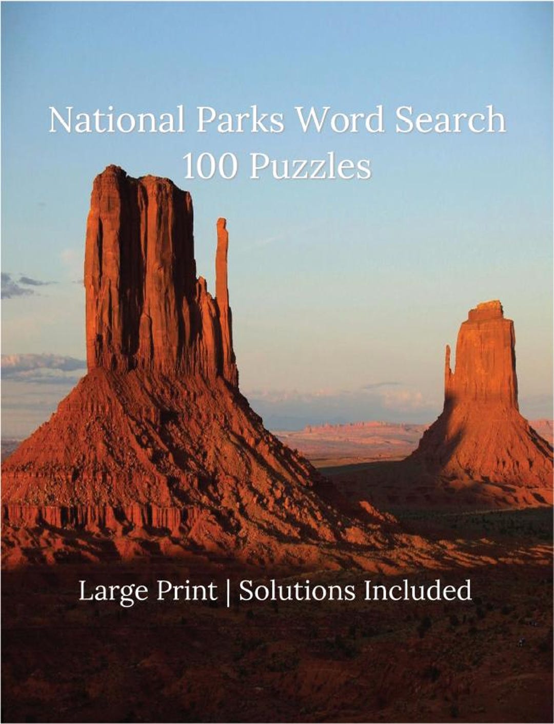 National Parks Word Search: 100 Large Print Puzzles With Solutions (PDF ...