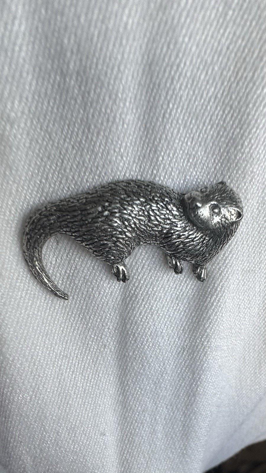Dolphin Badge Brooch Orca Mammal Twin Pewter Badge Lapel Unisex By A R