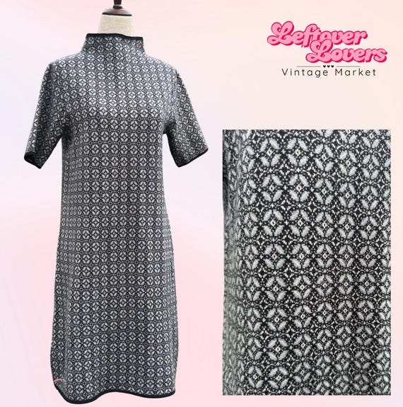 Nicole Miller New York Knit Shift Dress Black & White Geometric Pattern Small - Etsy Nicole Miller New York Knit Shift Dress Black & White Geometric Pattern Small - Etsy