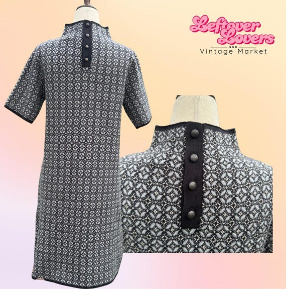 Nicole Miller New York Knit Shift Dress Black & White Geometric Pattern  Small - Etsy