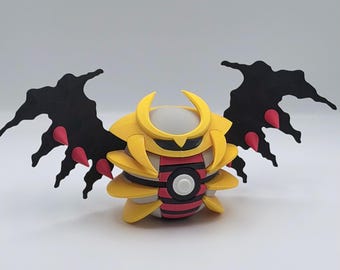 Giratina Inspired Character Ball Display | Pokémon Style Collector Sphere | Ghost Dragon Anime Decor | 3D Printed Gaming Room Art