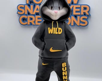 Urban Bugs Bunny 3D Print | 13” Streetwear Style Figure | Custom Cartoon Collectible | Desk Setup Decor | Unique Gift