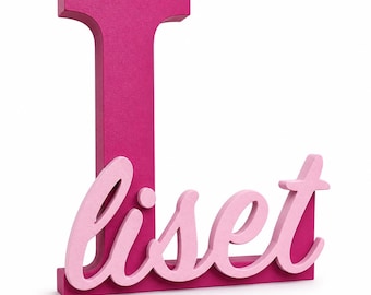 Custom Name Letter Sign | Personalized 3D Name Decor | Layered Name Plaque | Nursery Kids Room Decor | Custom Gift