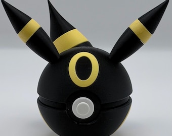 Umbreon Inspired Collectible Display | Dark Anime Gamer Decor | 3D Printed Fan Art Figure | Eeveelution Shelf Accessory