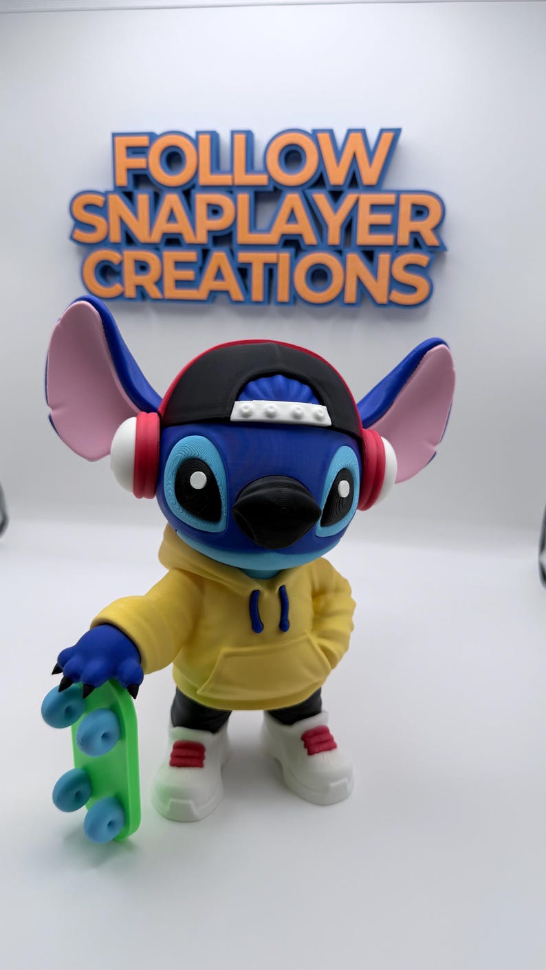 Urban Stitch Style Figure | Streetwear Fan Art Collectible 3D Print image 1