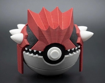 Legendary Fire Beast Gaming Display – 3D Printed Anime Shelf Collectible – Gamer Desk Decor – Groudon Inspired Gift