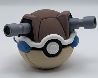 Blastoise Inspired Collectible Display | Water Creature Gamer Decor | 3D Printed Fan Art Figure | Anime Desk Accessory