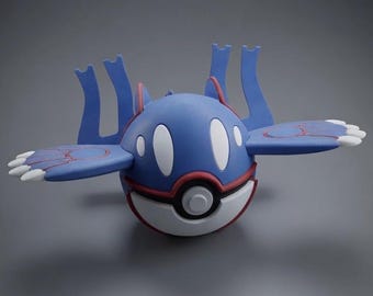Kyogre Inspired Collectible Display | 3D Printed Anime Fan Art | Ocean Theme Gamer Desk Decor