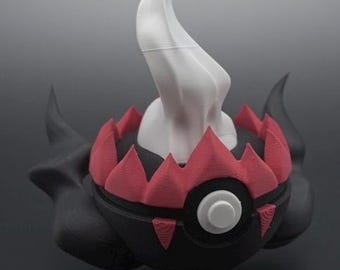 Darkrai Inspired Pokeball | 3D Printed Anime Collectible | Shadow Ball Display | Gamer Desk Decor | Fan Art Gift