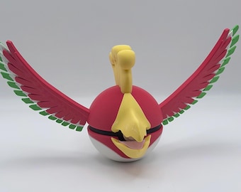 Ho-Oh Pokeball Inspired 3D Printed Display | Legendary Bird Collector Sphere | Anime Gaming Room Decor | Handmade Fan Art Gift
