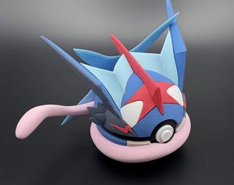 Ash Greninja Inspired Character Ball | Anime Collectible Display | 3D Printed Gamer Desk Decor | Fan Art Gift for Anime Fans