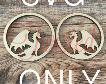 SVG Earring File-Large Dragon 2.5 inch Earrings