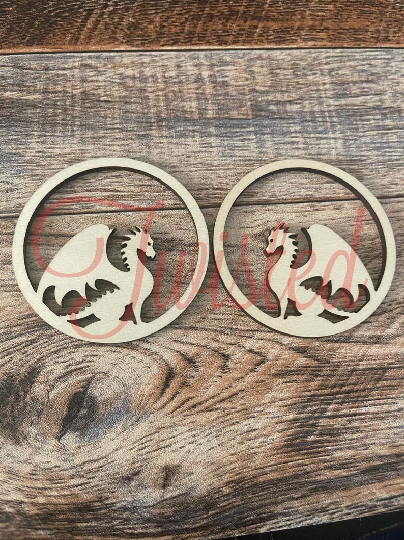 SVG Earring File-Large Dragon 2.5 inch Earrings image 2