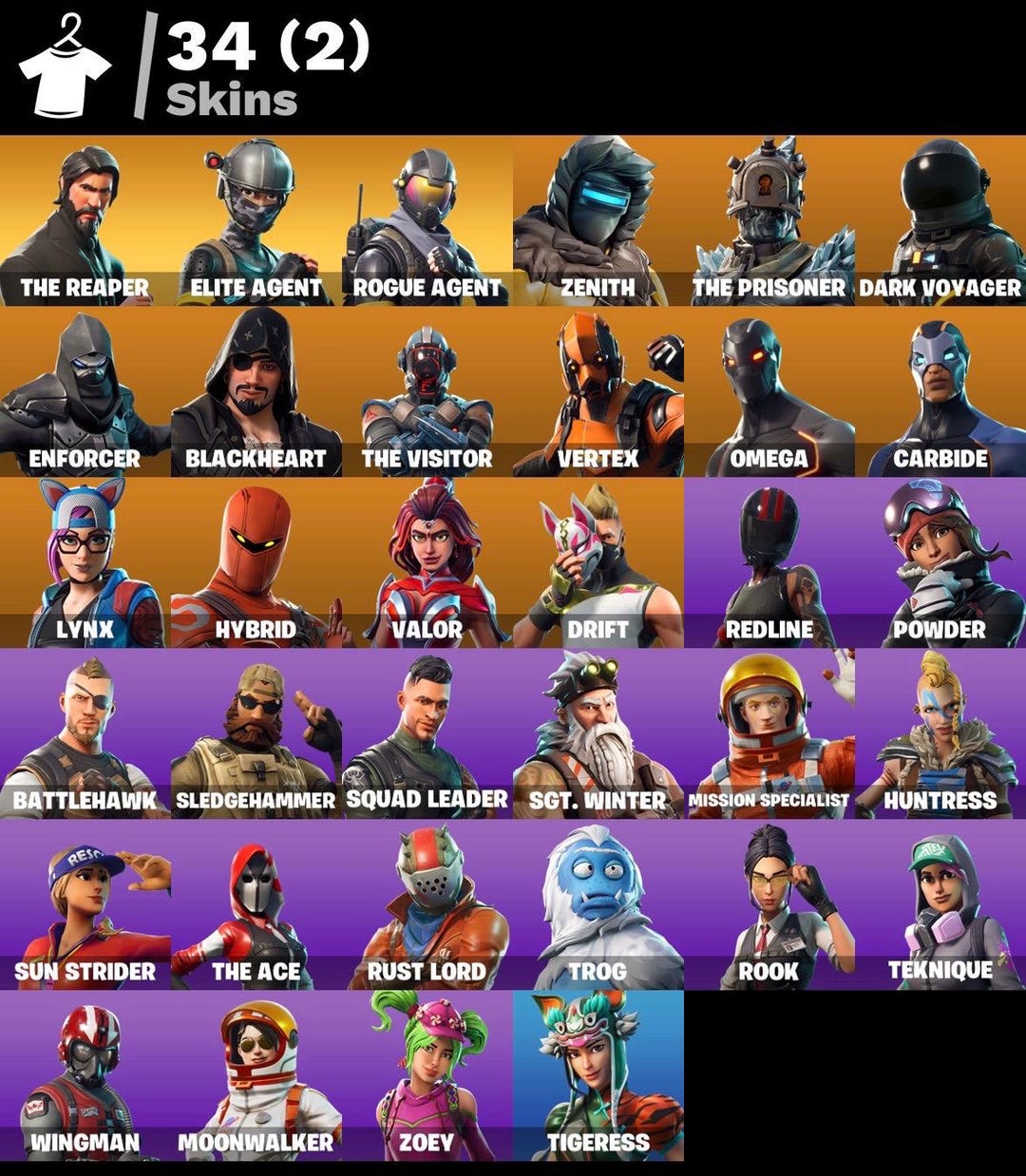 FN 34 Skins Reaper + Omega + Elite Agent + Vertex + Take the L + Works ...