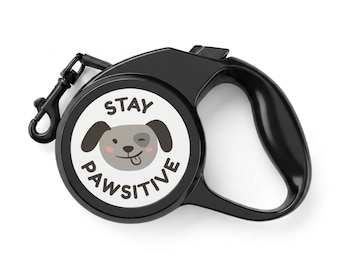 Stay Pawsitive Hundansikte Infällbart Husdjurskoppel | Söt Valpdesign