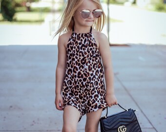 leopard print romper baby