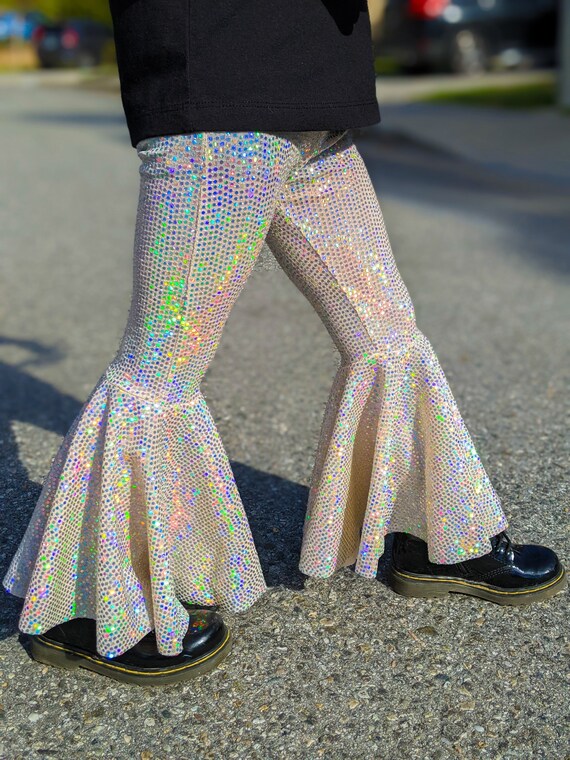 RESTOCK Sparkly Bell Bottoms Flared 