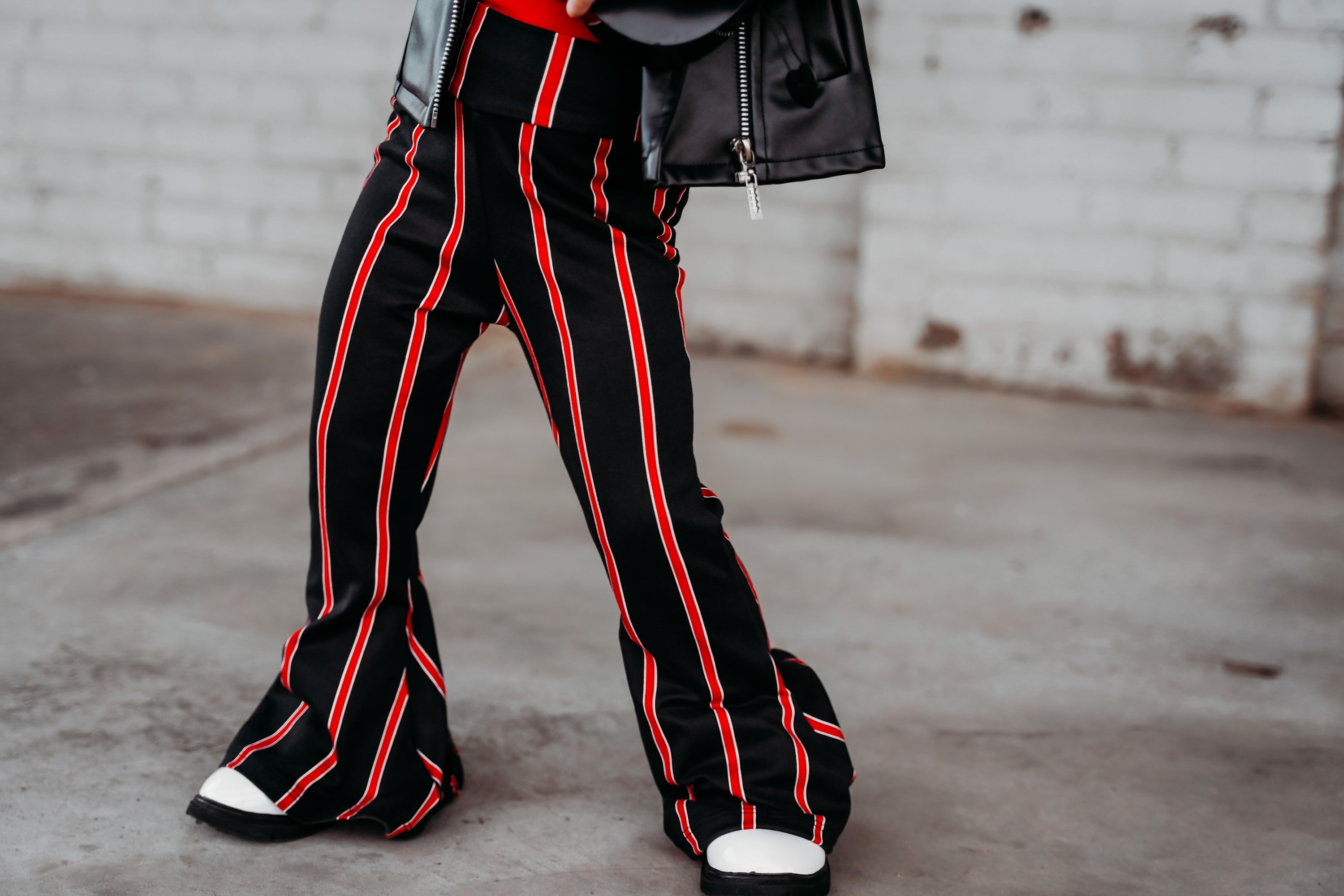 Red Stripe Bell Bottoms Flared Pants Knit Bells Girls - Etsy Finland