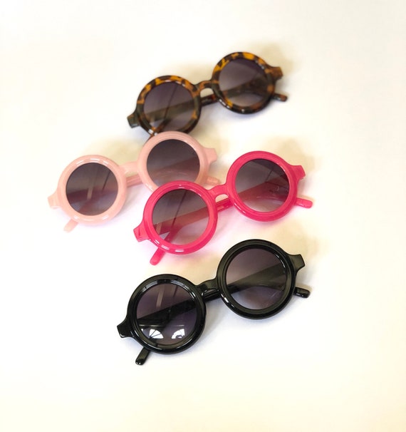Buy Kids Child Size Hippie Round Circle Lens Tie Dye Gradient Metal  Sunglasses Smoke at Amazon.in
