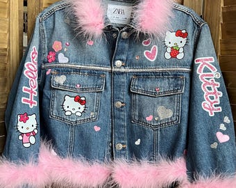 Custom Kids Denim Jacket: Personalized Name & Character Patches